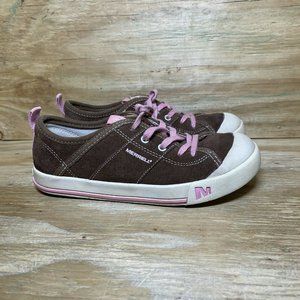 Merrell Sky Jumper Chill Lace Shoes Girls Kids Size 2 Brown Pink Sneakers J95758